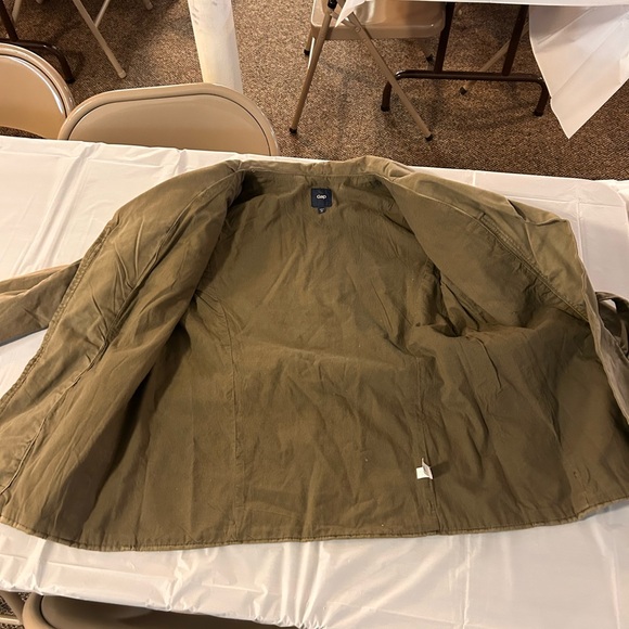 Vintage Y2K GAP The Utility Jacket Women's XS Brown Cotton Twill Belted Military - Picture 10 of 10